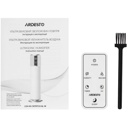Увлажнитель воздуха ультразвуковой Ardesto USH-M-CNTRTCH-8L-W, до 50 кв. м, 8 л., 300 мл/ч, пульт ДУ, LED дисплей в магазине articool.com.ua.