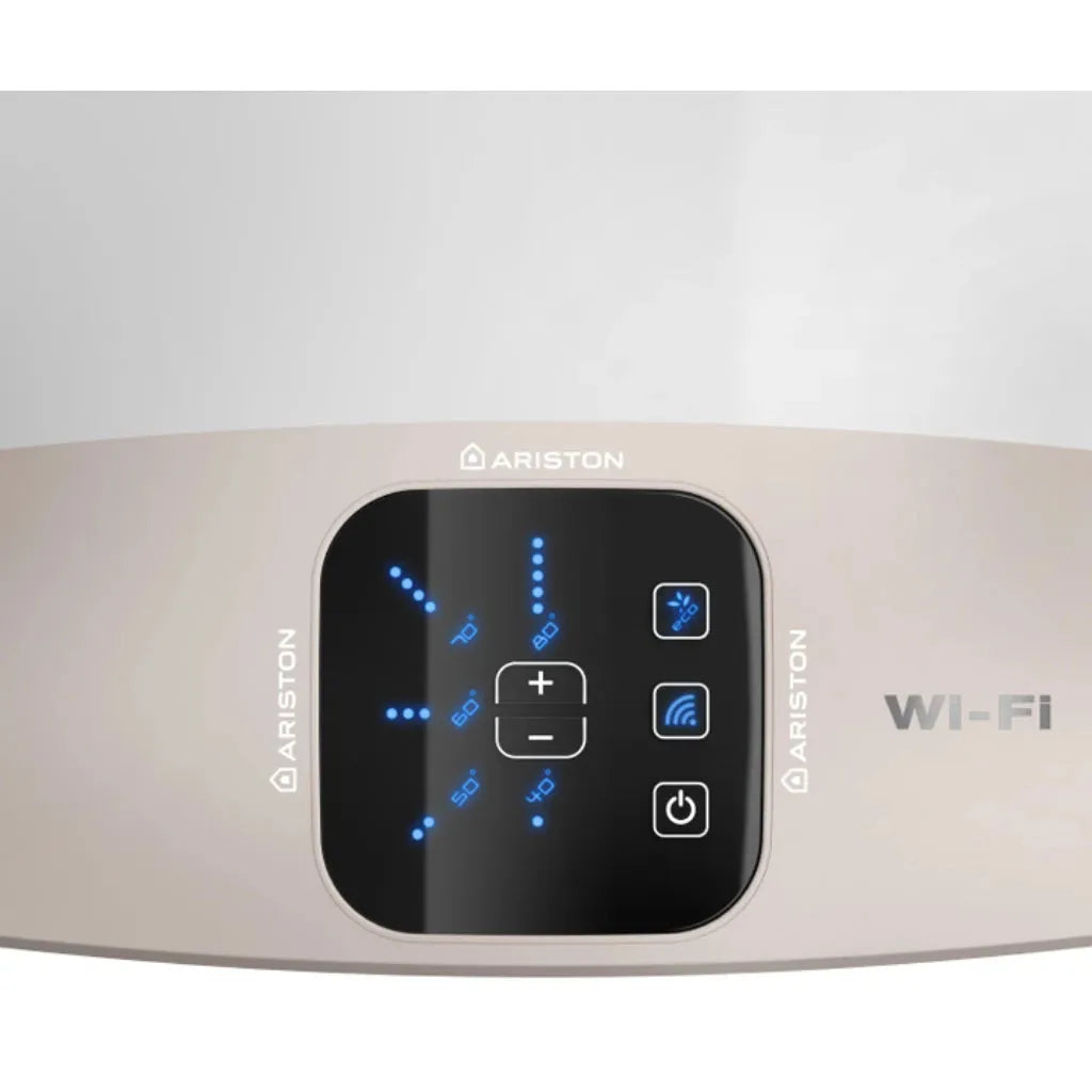 Водонагреватель Ariston серии Velis Evo WiFi EU,  50/80/100 л, накопительный, универсальный монтаж, прямоугольный, ультратонкий, 2 мокрых ТЭН, электрон./WiFi упр-е, мобильн. прилож-е