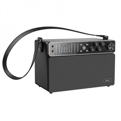 Акустическая система портативная Hoco BS50 Chanter wireless double mic karaoke, двухполосная, 60 Вт(2*15+30), 4000 мАч, 8 часов автономн. работы, Bluetooth 5.0,20 Гц-20 кГц,  micro USB/USB-A, TF, AUX, два микрофона.