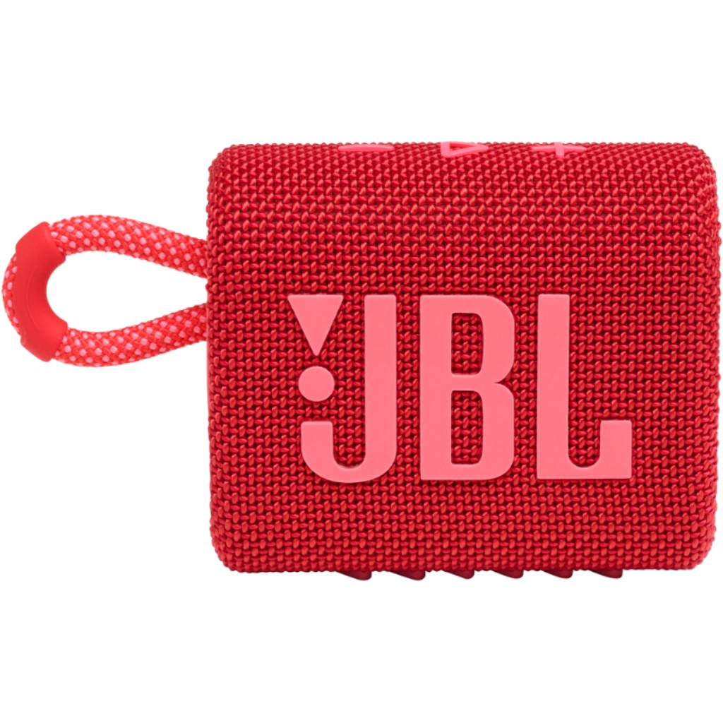 Акустическая система портативная JBL серии Go 3, 4,2 Вт, 110 Гц-20 кГц, Bluetooth 5.1, 750 мАч, 5 часов автономн. работы, влагозащита IP67, USB Type C - Красный в articool.com.ua
