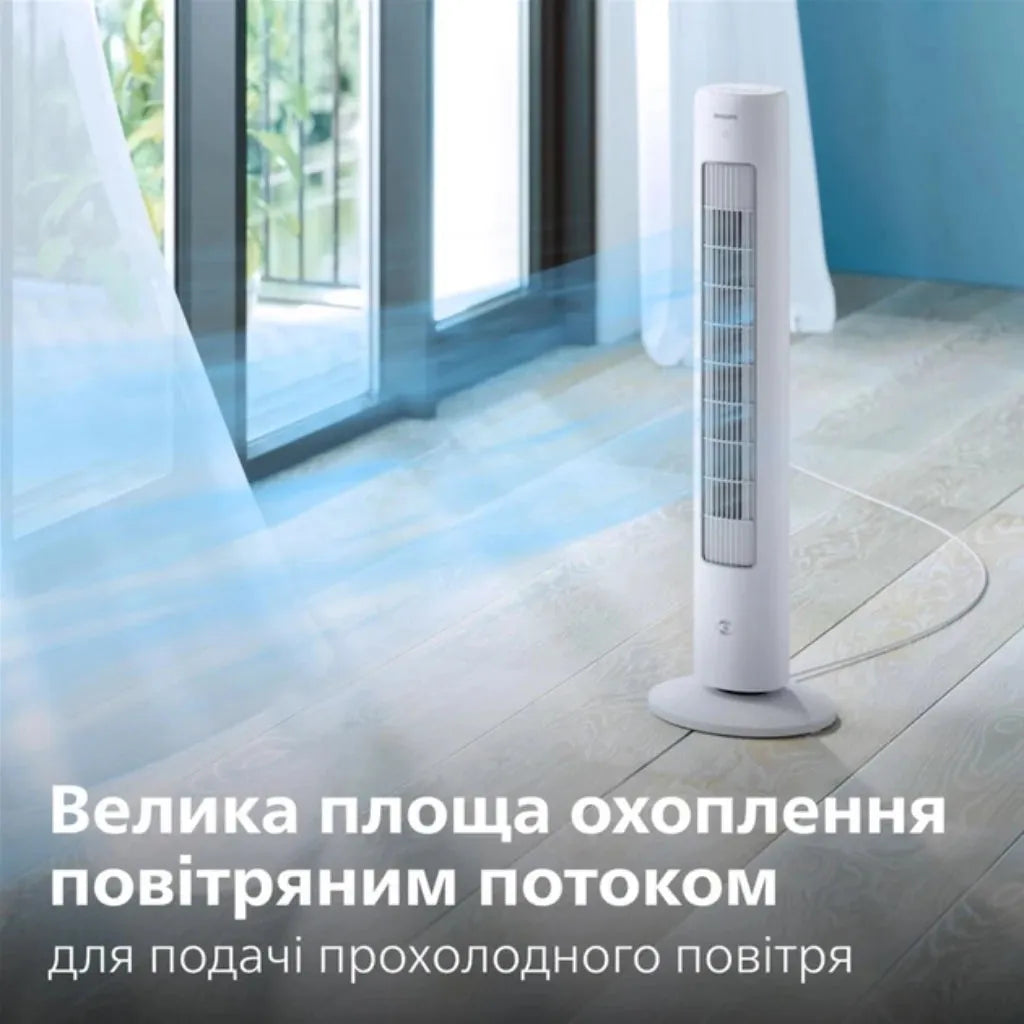 Вентилятор для підлоги колонного типу <tc>Philips</tc> CX5535, зволоження, 3 швидкості, 40 Вт, електр. <tc>керув-ня</tc>, ПДК