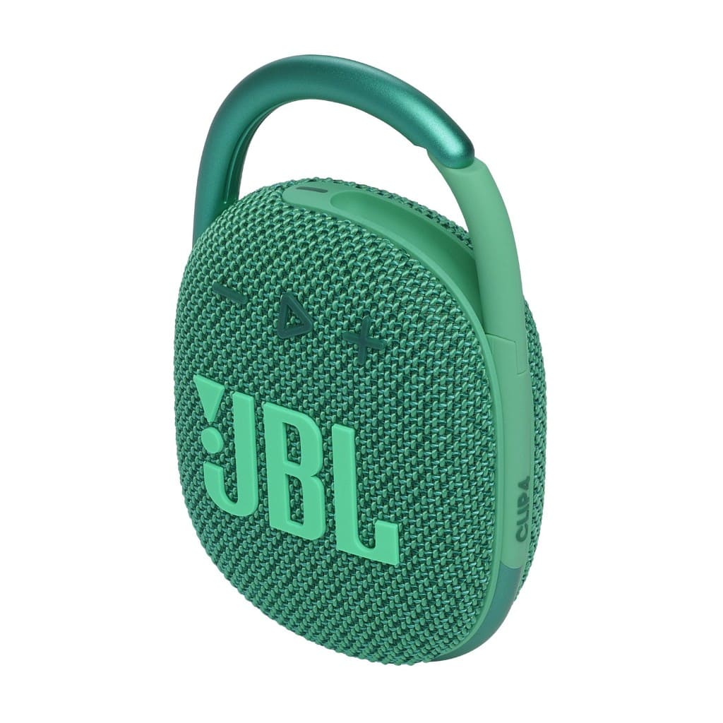 Акустическая система портативная JBL серии Clip 4 Eco, 5 Вт, 500 мАч, 10 часов автономн. работы, 100 Гц – 20 кГц, Bluetooth 5.1, Type-C, механич. упр-е, с влагозащитой, IP67 - Зеленый в articool.com.ua