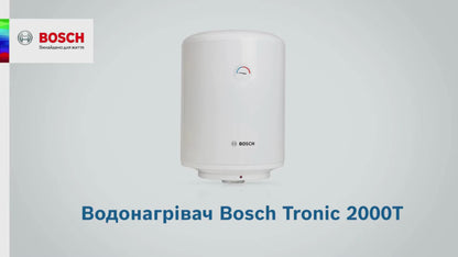 Водонагреватель Bosch серии Tronic 2000 SB TR2000T 30/50/80, накопительный, универсальный монтаж, цилиндрический, узкий (Slim), мокрый ТЭН, 2 кВт, мех. упр-ние, Болгария