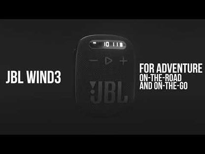Акустическая система портативная JBL серии Wind 3S, однополосная, 5 Вт, FM радио, MP3 проигрыватель, 110 Гц-20 кГц, 1050 мАч, 5 часов автономн. работы, Bluetooth 5.0, IP67, крепление для вело/мото
