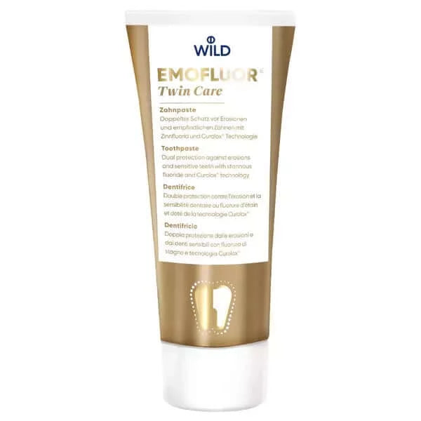 Зубная паста Dr. Wild Emofluor Pro Twin Care 75 мл с минералом фторида олова и технологией CUROLOX® в магазине articool.com.ua.