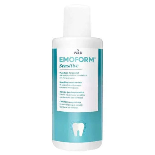 Ополаскиватель для полости рта Dr.Wild Emoform Sensitive для чувствительных зубов с солями и фторидом концентрат, 400 мл в магазине articool.com.ua.