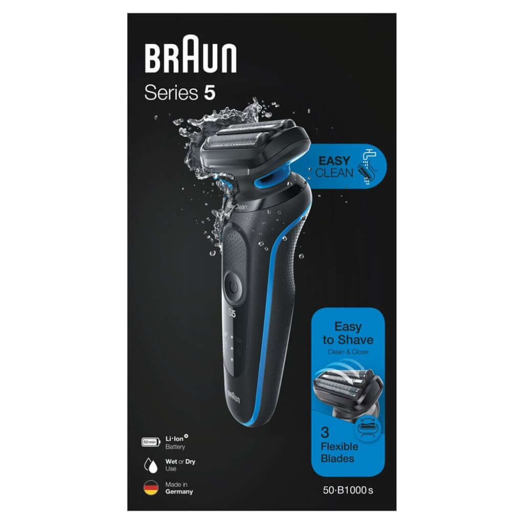 Бритва электрическая Braun Series 5 50-M/B/R1000 S, сухое/влажное бритье, три бритвенные головки в магазине articool.com.ua.