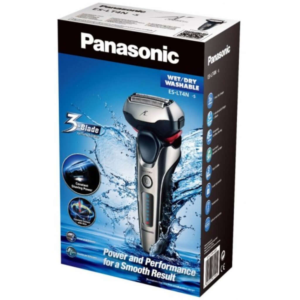 Бритва электрическая Panasonic ES-LT4N-S820, сухое/влажное бритье, три бритвенные головки, мягкий футляр, триммер откидной в магазине articool.com.ua.