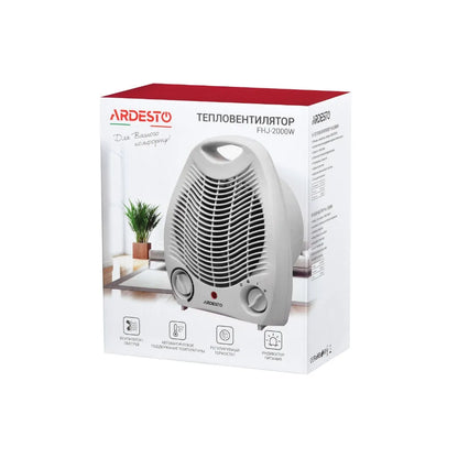 Тепловентилятор напольный компактный Ardesto FHJ-2000W, до 20 кв. м, спиральный нагревательный элемент, 2000 Вт, 3 режима работы, механич. упр-е в магазине articool.com.ua.