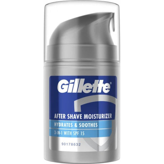 Бальзам после бритья Gillette 3в1 Hydrates & Soothes SPF+15 50 мл (8001090303929), увлажняющий, смягчающий, защищий в магазине articool.com.ua.