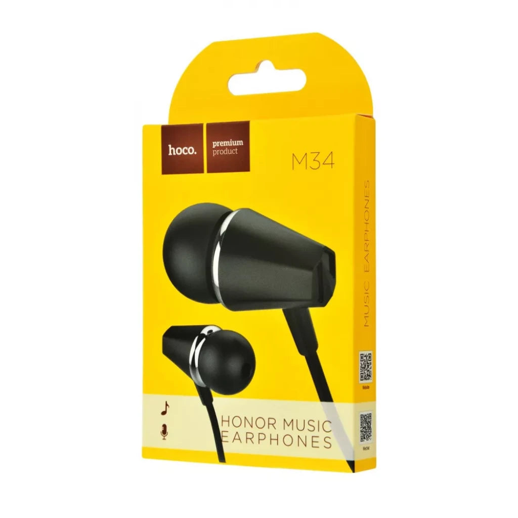 Наушники проводные Hoco M34 Honor Music With Microphone, микрофон, 3,5 мм, 20 Гц–20 кГц, 1,2 м в магазине articool.com.ua.