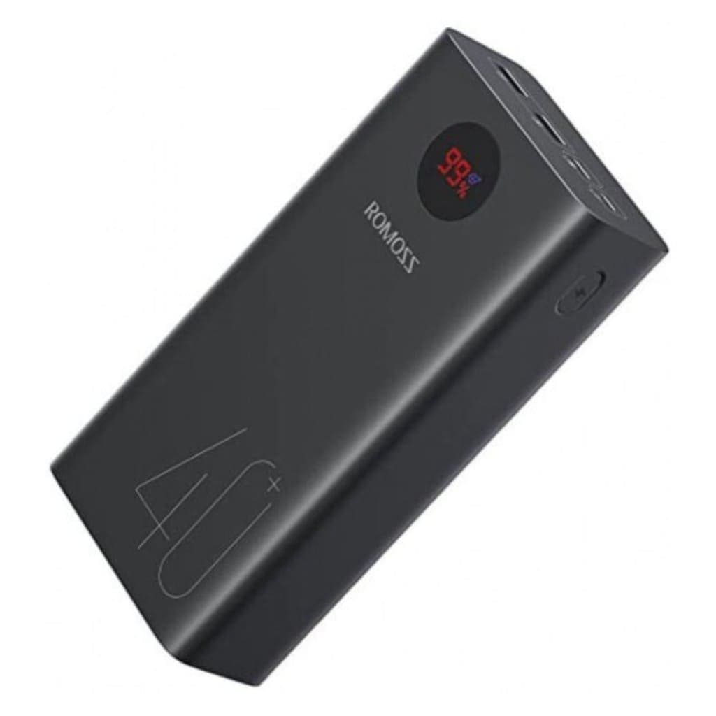 Портативная батарея Romoss 40000 mah PEA40 (PEA40-112-2135) 18W, быстрая зарядка, 2xUSB A + 1хUSB C, LED цифровой, кабель micro-USB в магазине articool.com.ua.