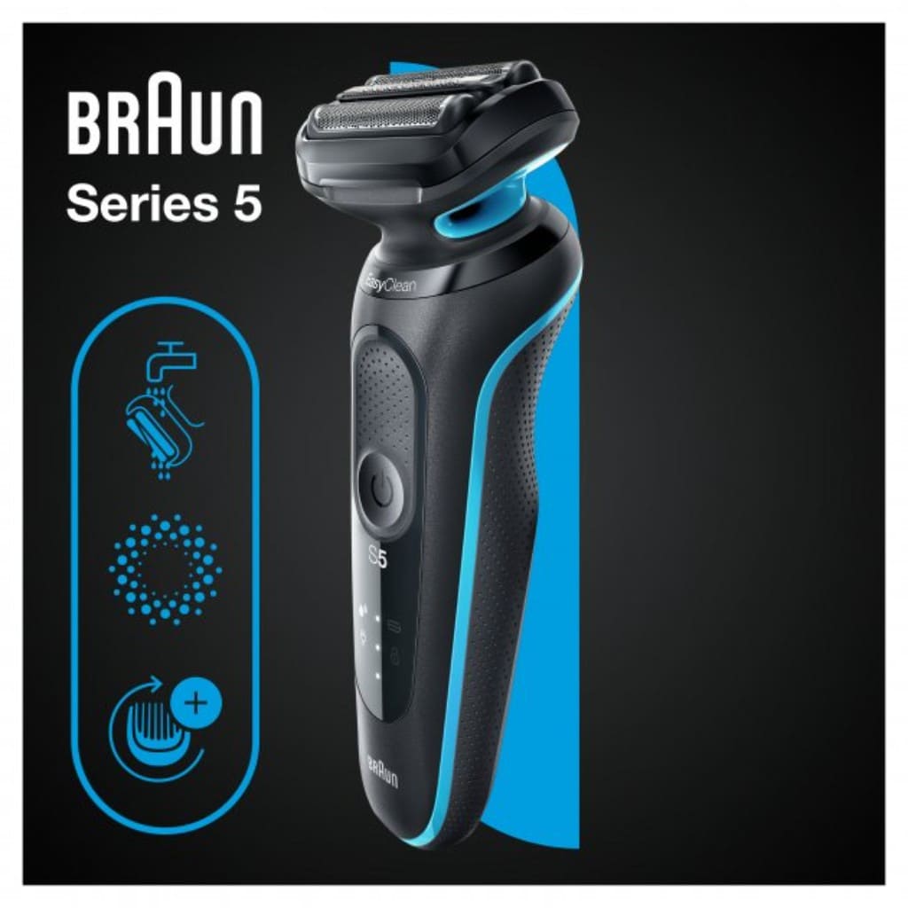 Бритва электрическая Braun Series 5 51-M/R/B1000 S, сухое/влажное бритье, три бритвенные головки в магазине articool.com.ua.