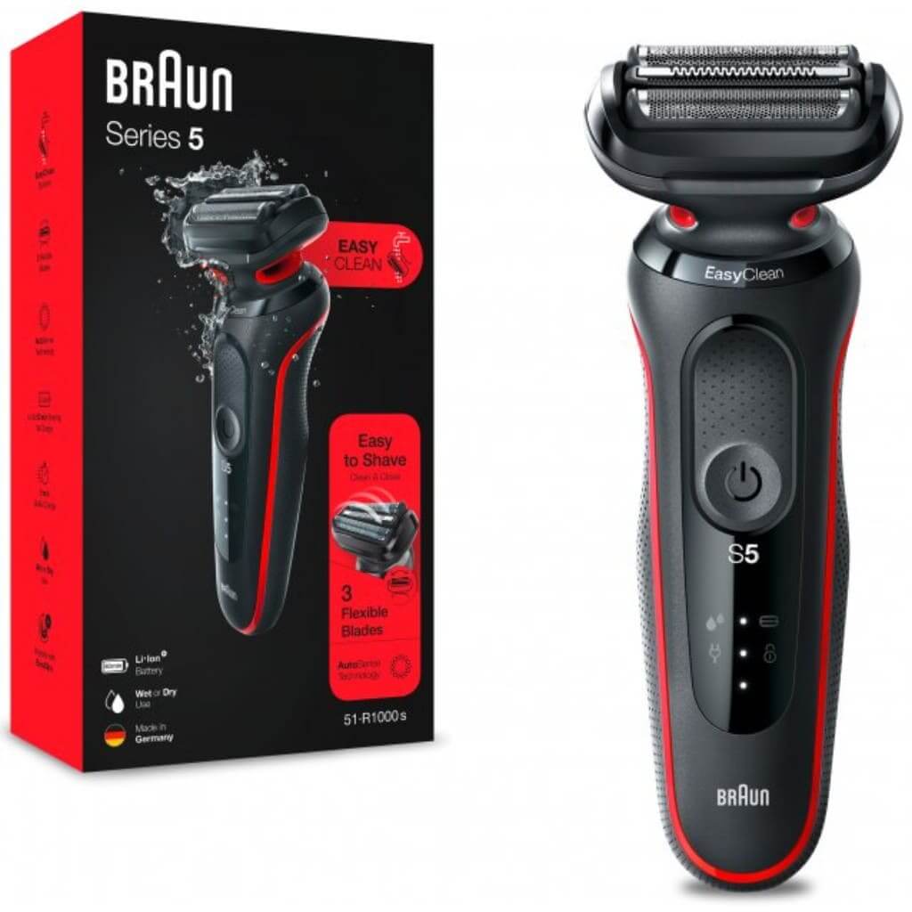 Бритва электрическая Braun Series 5 51-M/R/B1000 S, сухое/влажное бритье, три бритвенные головки в магазине articool.com.ua.