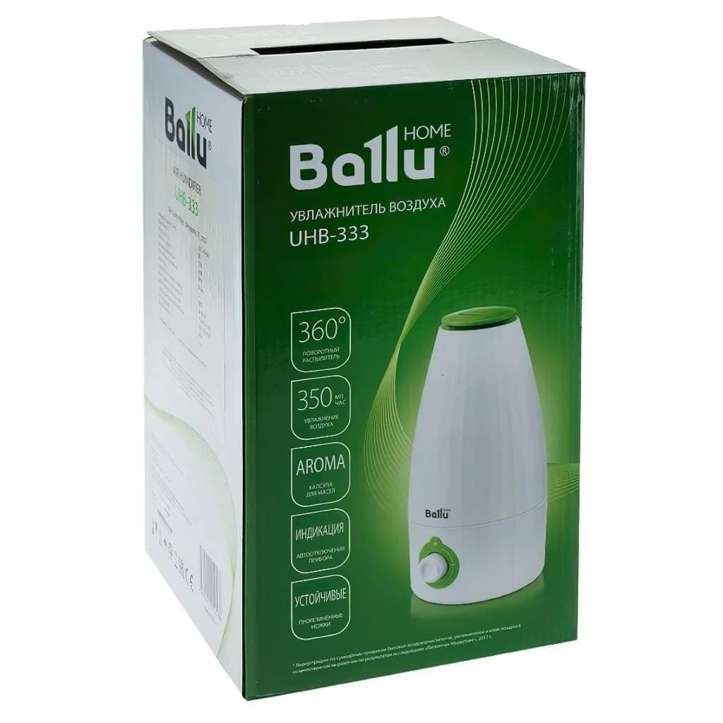 Увлажнитель воздуха ультразвуковой Ballu UHB333, до 35 кв. м, 2 л, 350 мл/ч, ароматизация в магазине articool.com.ua.