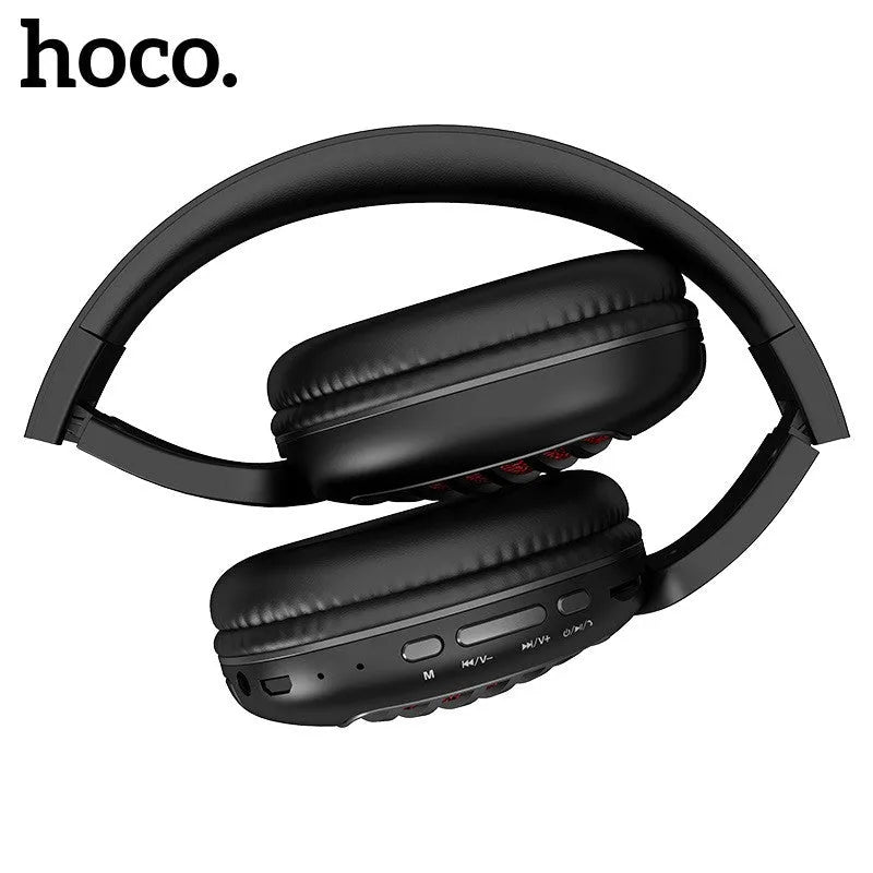 Беспроводные наушники накладные Hoco W23 Brilliant Sound Bluetooth black, складывающиеся, комбинированное подключение, 300 мАч, 8 часов автон. работы, MP3 плеер в магазине articool.com.ua.
