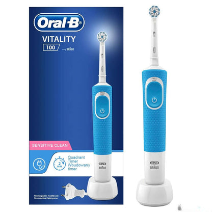 Зубная щетка Braun Oral-B Vitality D100.413.1 PRO Sens Clean Blue ротационная, один режим чистки в магазине articool.com.ua.