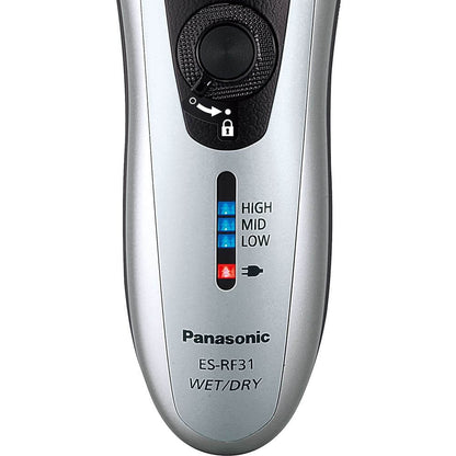 Бритва электрическая Panasonic ES-RF31-S520, сухое/влажное бритье, четыре бритвенные головки, мягкий футляр, триммер выдвижной в магазине articool.com.ua.